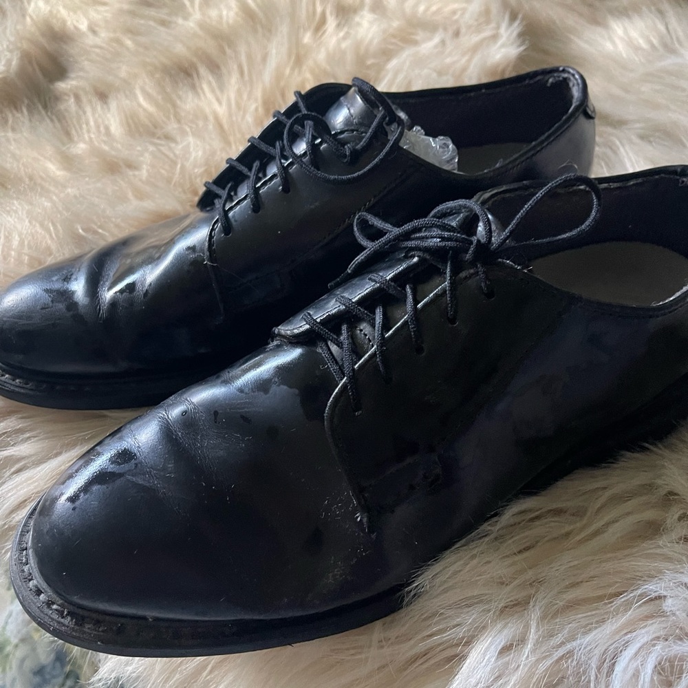 Mens Bates Leather Dress Shoes Black Size 8.5
